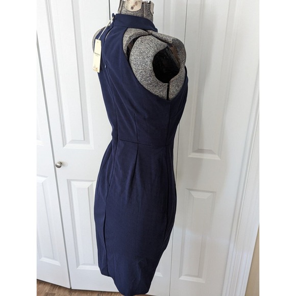 Manydress Womens Halter Ruched Dress Cocktail Bodycon Slim Mini Wrap Dress M - Picture 15 of 16